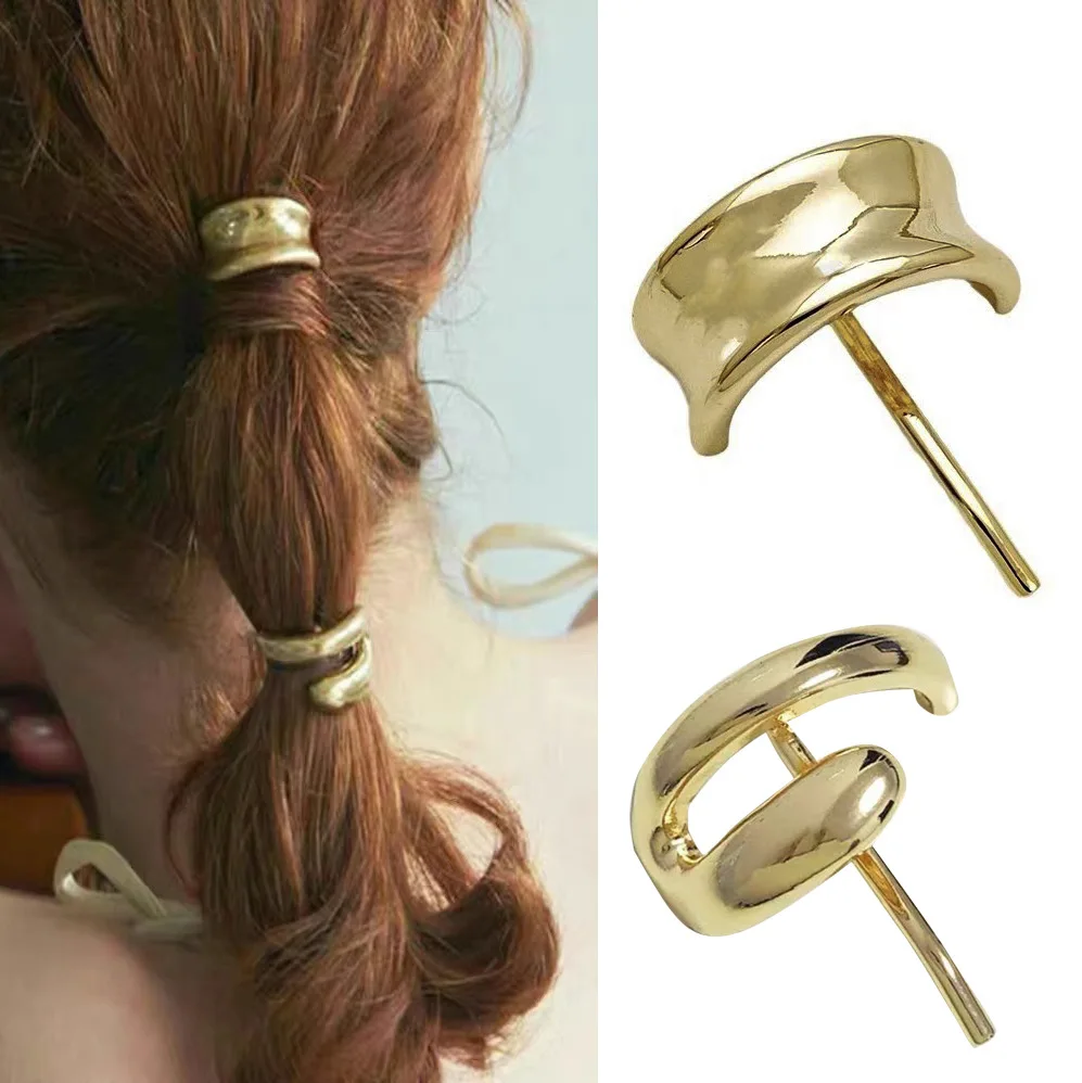 

Металлические геометрические заколки для волос в стиле шик, простые заколки-крабы для низкого хвоста, модные аксессуары для волос для женщин и девушек