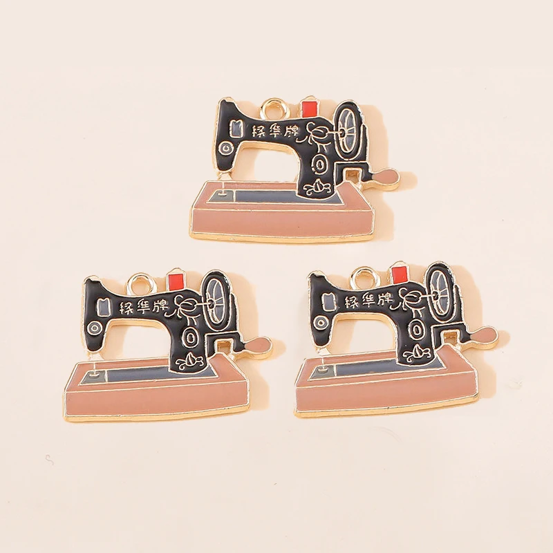 Leslie 10 Stück Emaille Retro TV Kamera Luftballon Auto Fahrrad Anhänger Cartoon DIY Halskette Armband Ohrring Schlüsselanhänger Zubehör – Detail 38