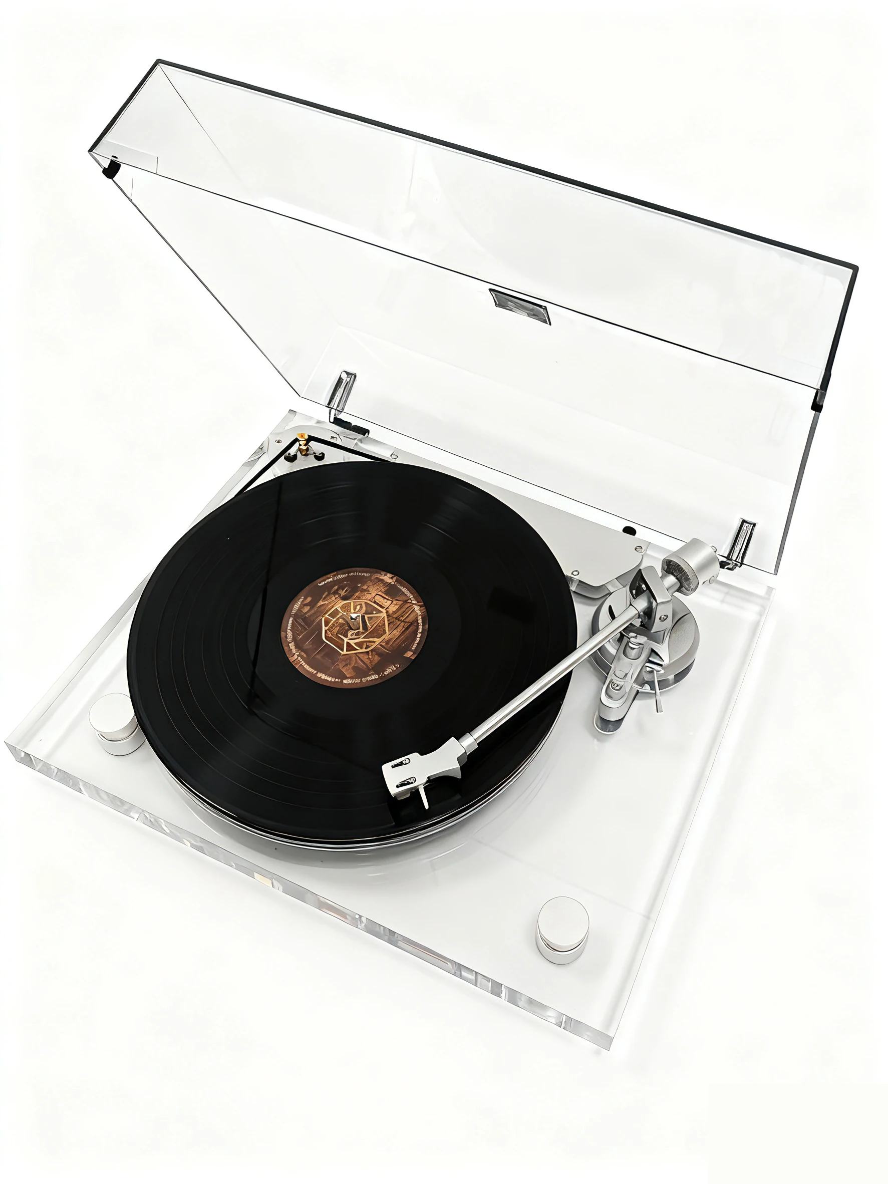 High-End Clear Platter Modern Artistic Bluetooth Acrylic Vinyl Record Player