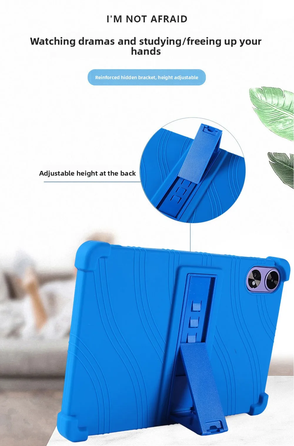 Kinderfreundliche, stoßfeste TPU-Hülle für DOOGEE Tab G6+ 11, vollständig abdeckender Stoßfänger mit Ständer, mehrere Farben – Detail 3