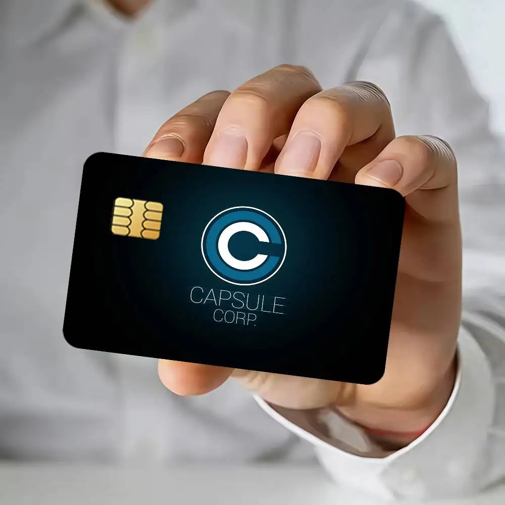 Capsule Corporation Credit Card Public Transportation Cards Sticker Waterproof Card Face Decoration 4PCS