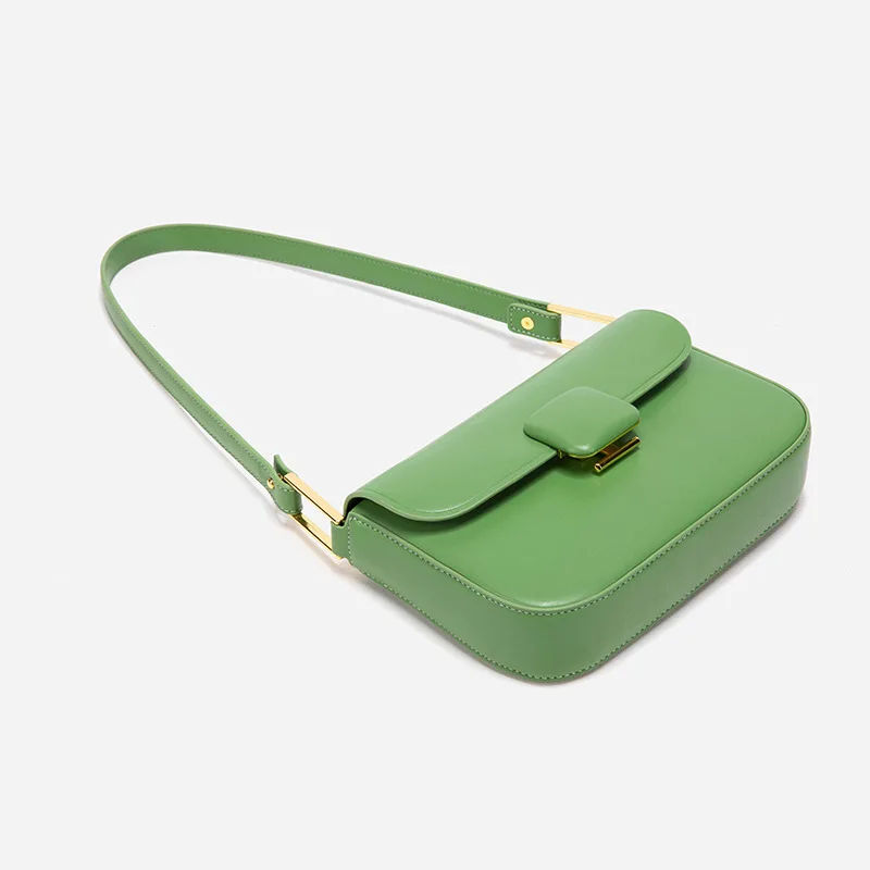 LOERSS-bolso para las axilas de cuero para mujer, bandolera pequeña cuadrada con correa ajustable, informal, a la moda