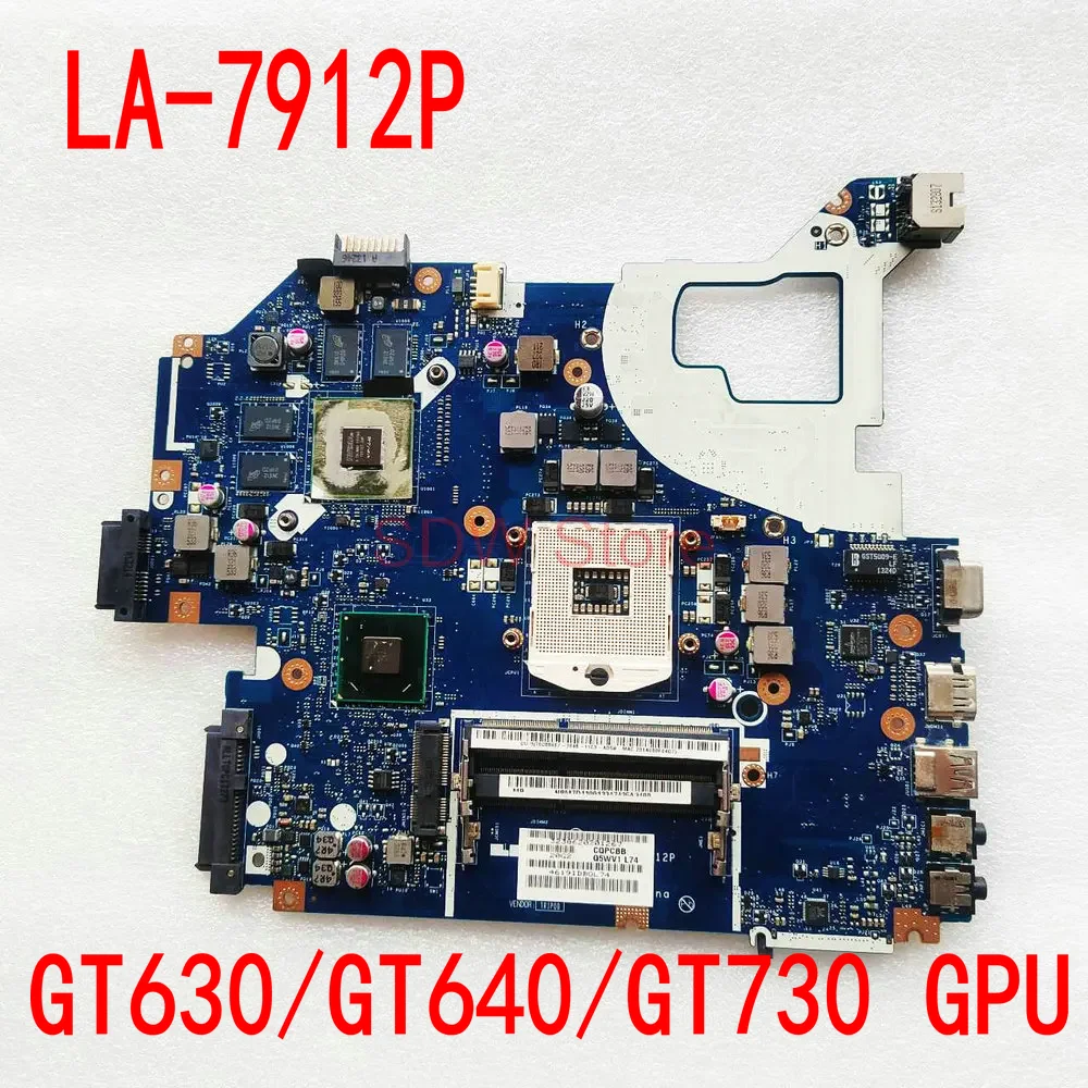 

Q5WV1 LA-7912P For Acer aspire E1-571G V3-571G V3-571 Laptop Motherboard NBM6B11001 NBY1711001 NB.Y1711.001 GT630/G640/GT730 GPU