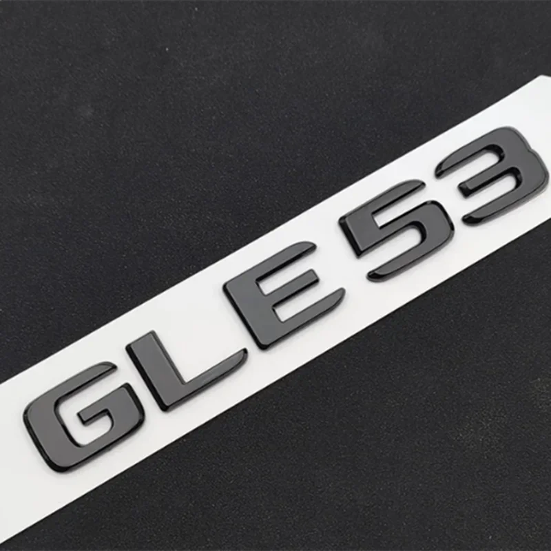 Immagine 4: 3d ABS Nero GLE53 Logo Lettere Bagagliaio di Un'auto Distintivo Parafango TURBO 4MATIC Emblema Adesivo Per Mercedes GLE53 AMG W166 W167 Accessori