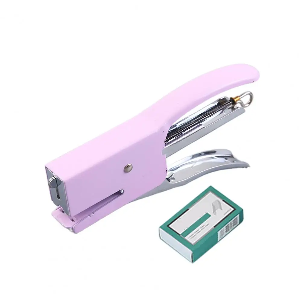 เครื่องเย็บกระดาษขนาดกะทัดรัดน้ำหนักเบาแบบมือถือพร้อม1000ช่วยประหยัดแรงในสำนักงานสำหรับใช้ในโรงเรียนสำนักงานที่บ้านแบบพกพา