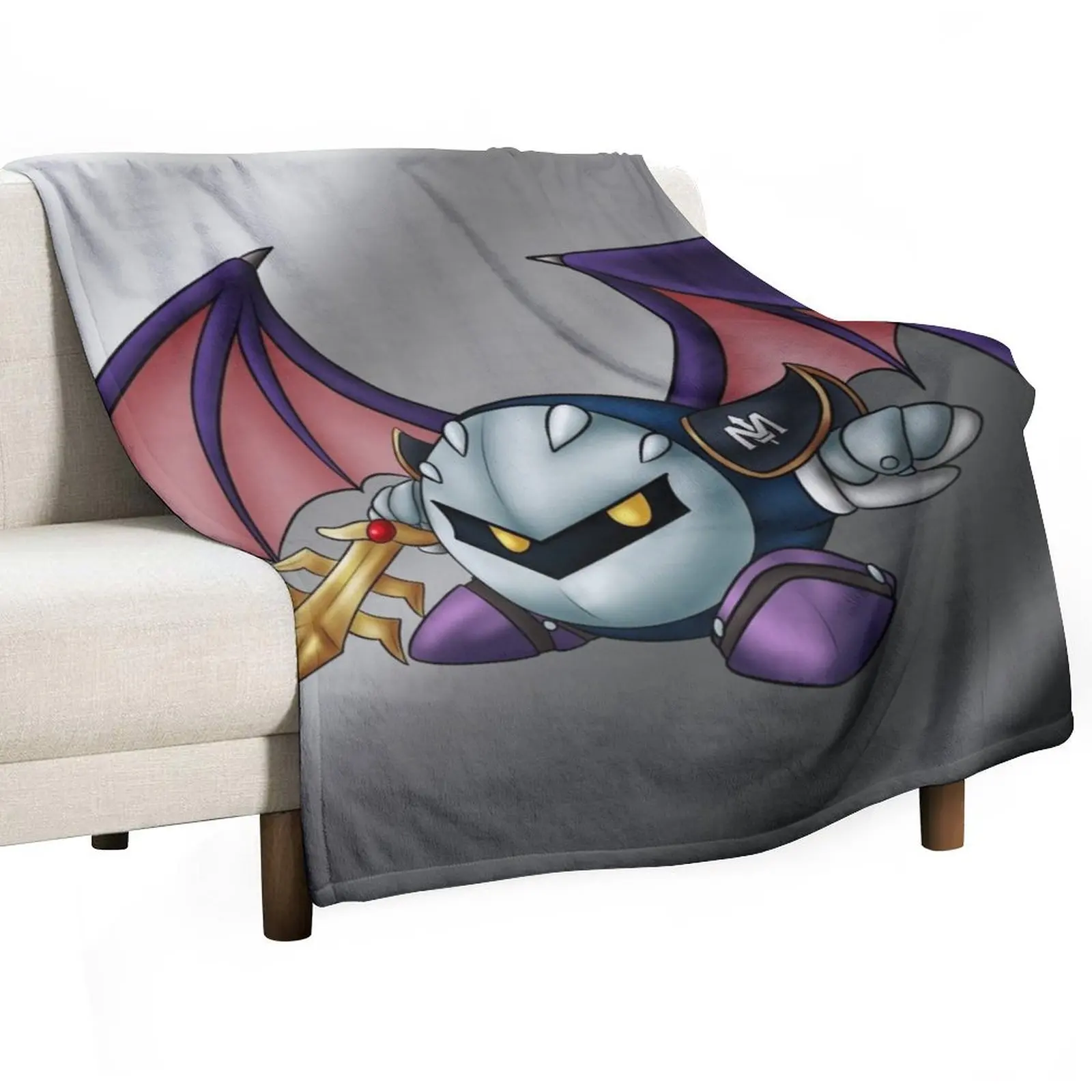 

Meta Knight Throw Blanket For Sofa Thin Soft Plaid Shaggy Blankets