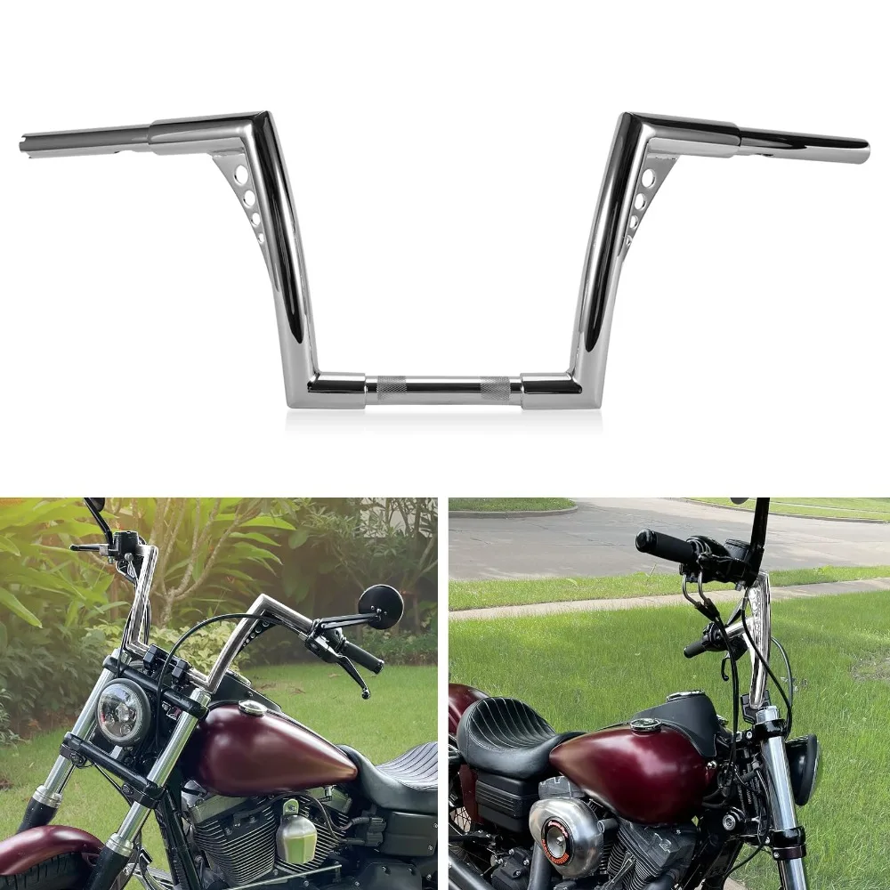 

Motorcycle Accessory 10" 14" Hangers Handlebar 1-1/4" Diameter Bar For Harley Sportster XL 1200 883 Dyna Softail Touring Road