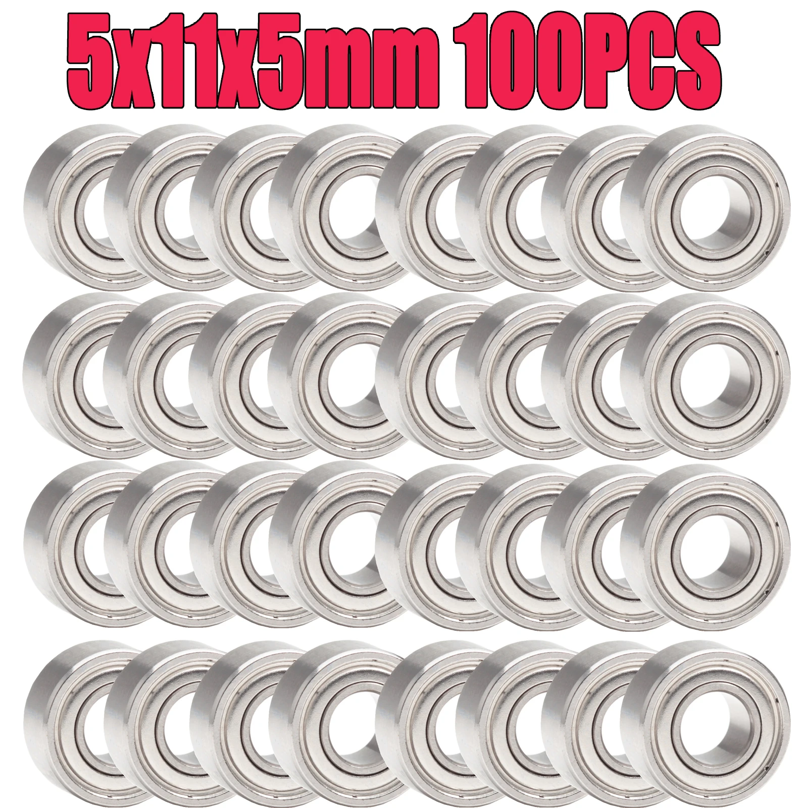 

685ZZ ABEC-5 (100PCS) 5x11x5mm Bearing ABEC-5 5x11x5 mm Miniature 685 ZZ Ball Bearings 618/5ZZ EMQ Z3V3 Quality
