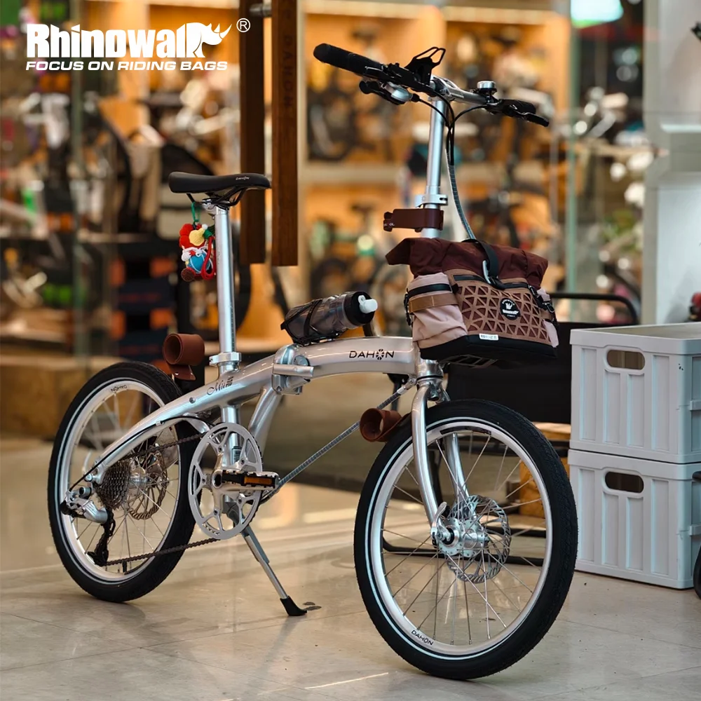 

Rhinowalk Bike Quick Release Handlebar Bag 6.5L Waterproof Cycling Front Urban Basket Storage Bag For Brompton Folding Bike