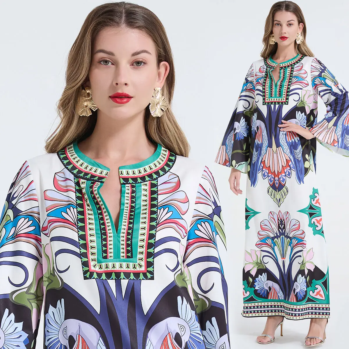 Why the Fashion Runway Blue White Porcelain Floral Maxi Dress Is a  Must-Have for Summer & Autumn Wardrobes