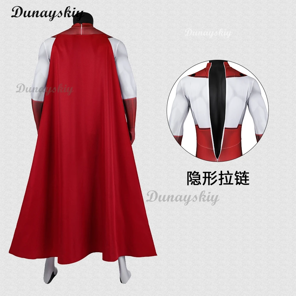 Invincible Omni Man Nolan Grayson Cosplay Costume Disguise for Adult Jumpsuit Zentai Suit Roleplay Halloween Carnival Party Suit