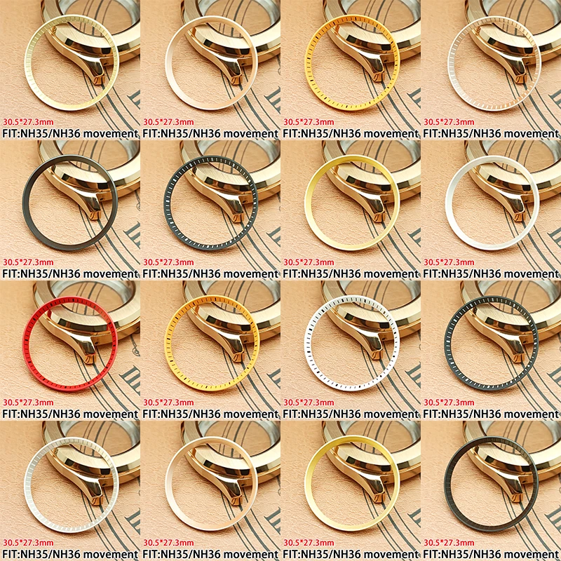 Watch high-quality chapter ring30.5*27.3mm for NH35NH36 movement case replacement of inner shadow ring watch accessories