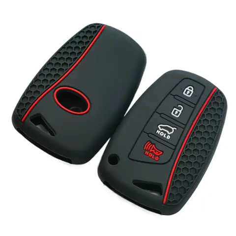 현대 그랜드 산타페 3 DM Ix45 Ix35 제네시스 DH 그랜저 아제라 HG 에쿠스 2013 - 2016 액세서리용 실리콘 자동차 키 케이스 커버