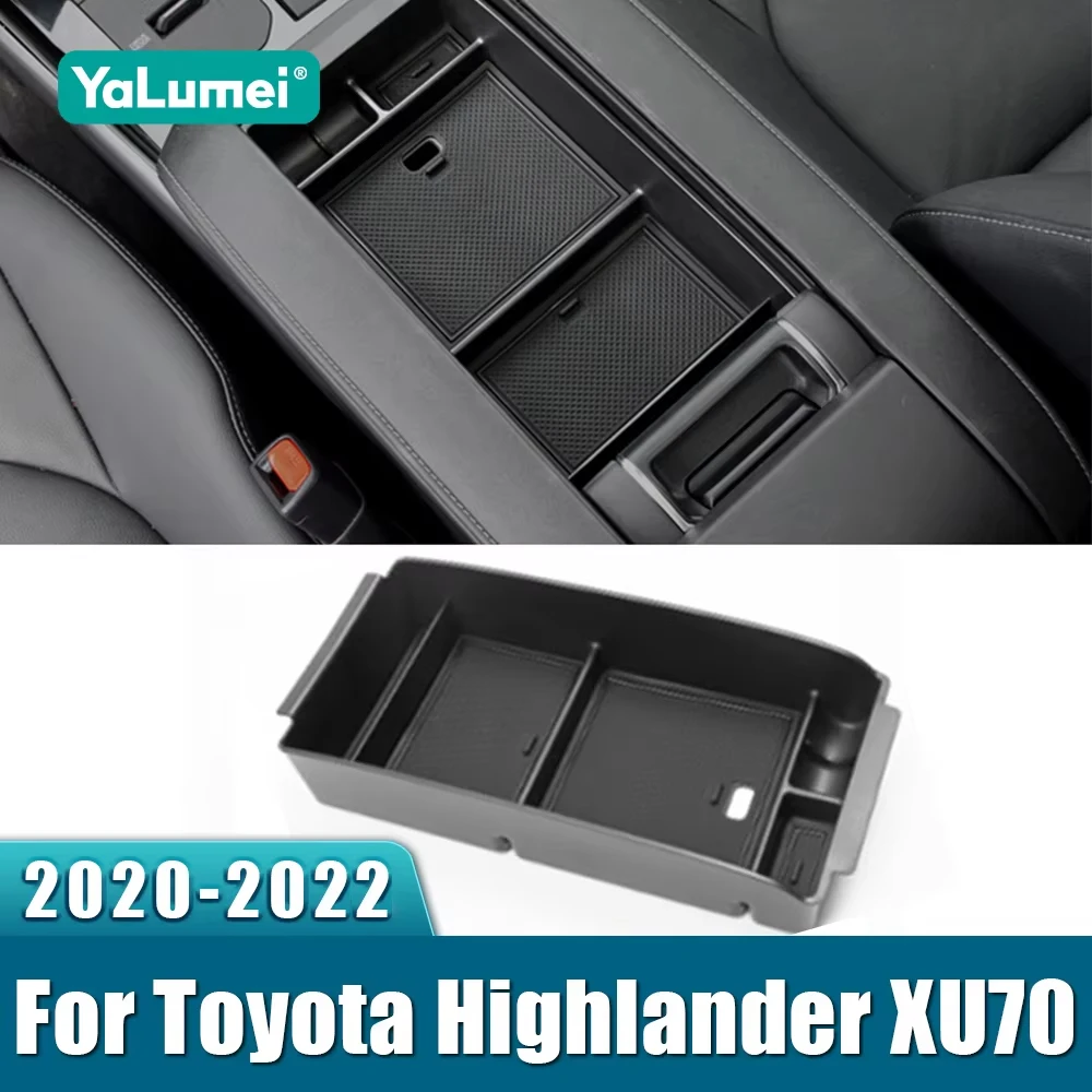 Für Toyota Highlander XU70 2020 2021 2022 Hybrid ABS Auto Mittelarmlehne Aufbewahrungsbox Behälter Halter Ablage Zubehör