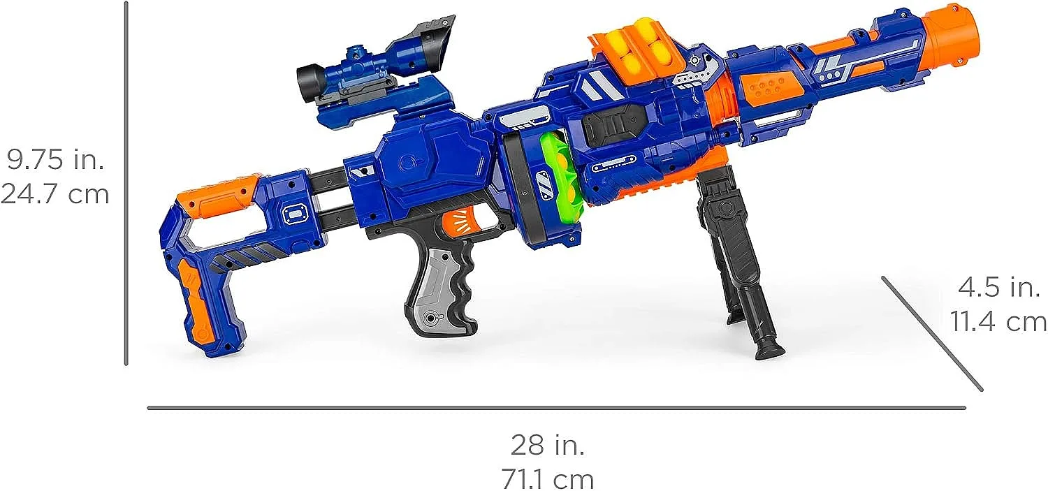 Best Choice Electric Foam Ball Blaster Toy with Barrel Extension, 12 Balls & Foldable Bipod view 5