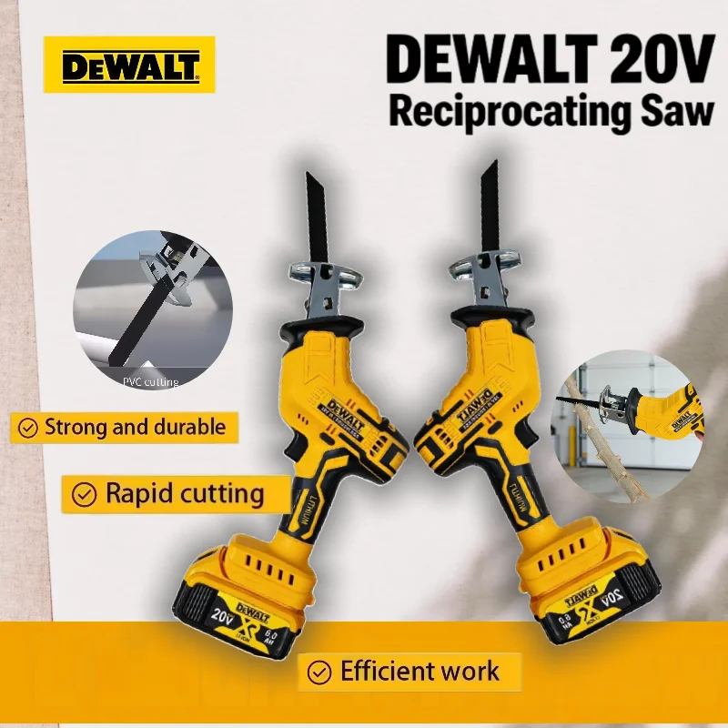 

Dewalt 2800RPM Brushless Reciprocating Saw Electric Saw Multifunctional Metal Wood Pipe Cutting Saw Power Tool 20V