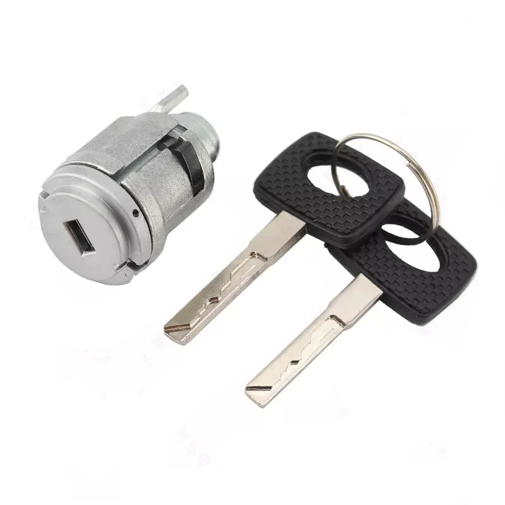 CHKJ Car Ignition Lock Cylinder Barrel Lock Core with 2 Key For Mercedes Benz W124 C124 W201 S124 Anti-Theft Milling Door Lock