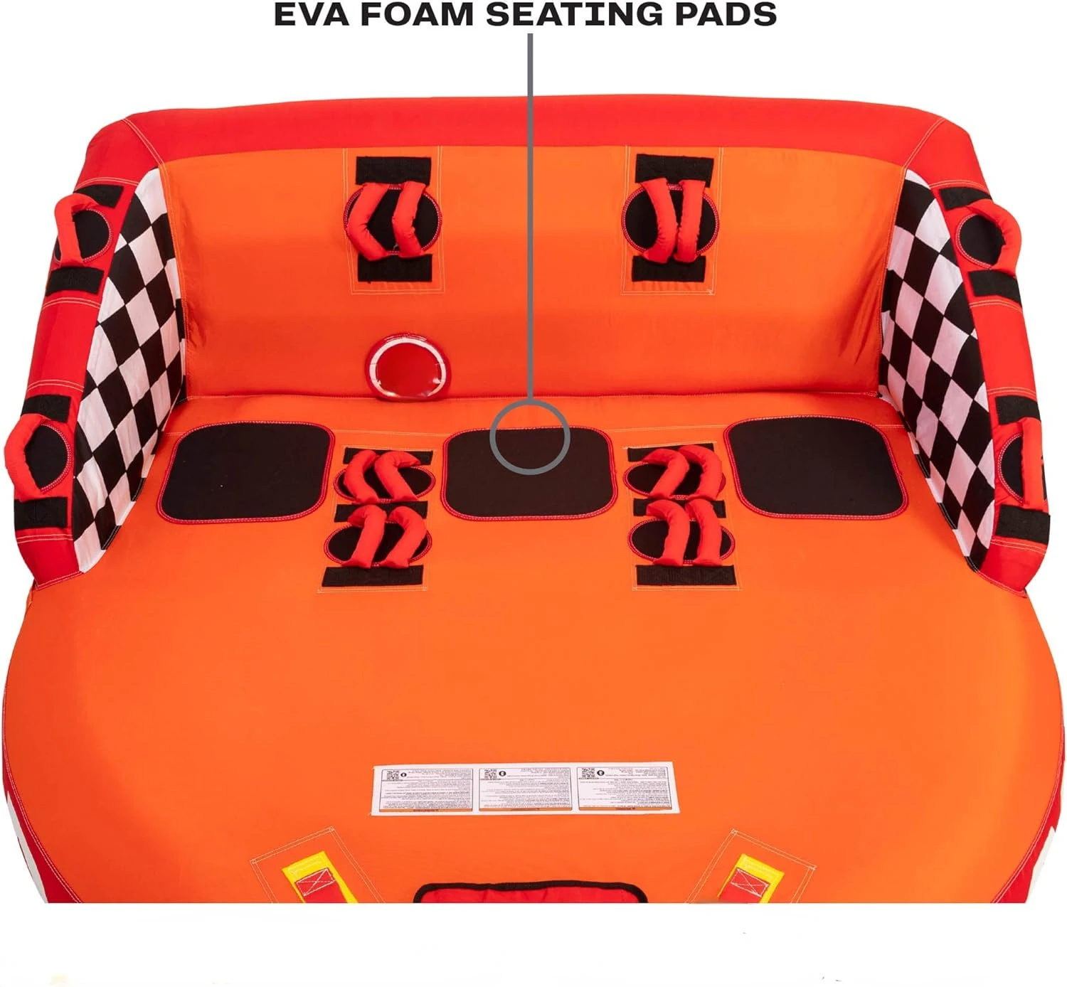 Inflatable Towable Tube  1-4 Rider Models |Dual  Points  Full Nylon Cover EVA Foam Pads