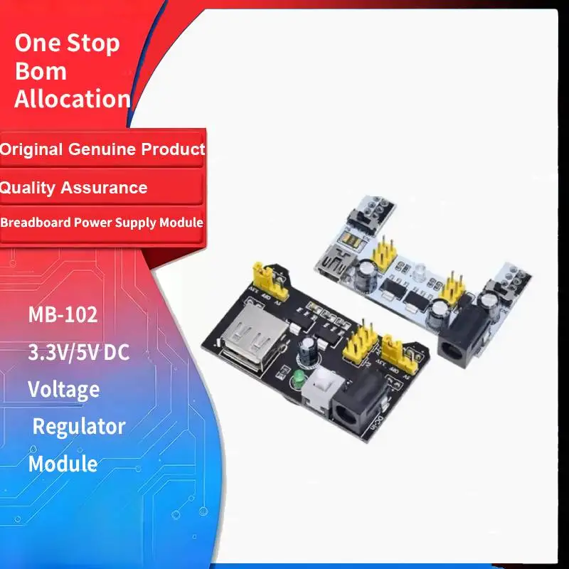 Original New MB-102 Breadboard Power Supply Module 3.3V/5V DC Voltage Regulator Module MB-102 Power Board for Arduino Diy