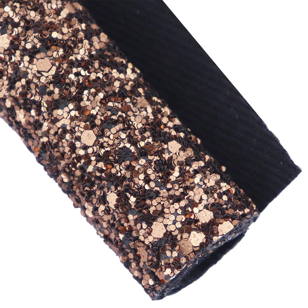 30X134cm Black White Silver Red Plain Chunky Glitter Fabric Roll Twill Backing For Bow Material Wedding Decoration DIY AY099