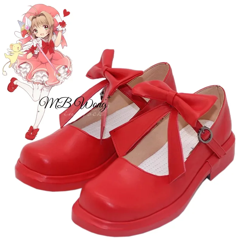 

Anime Cardcaptor Sakura Sakura Kinomoto Cosplay Shoes Lolita Shoes Sakura-chan Role Play Uniform Halloween Carnival Party Outfit