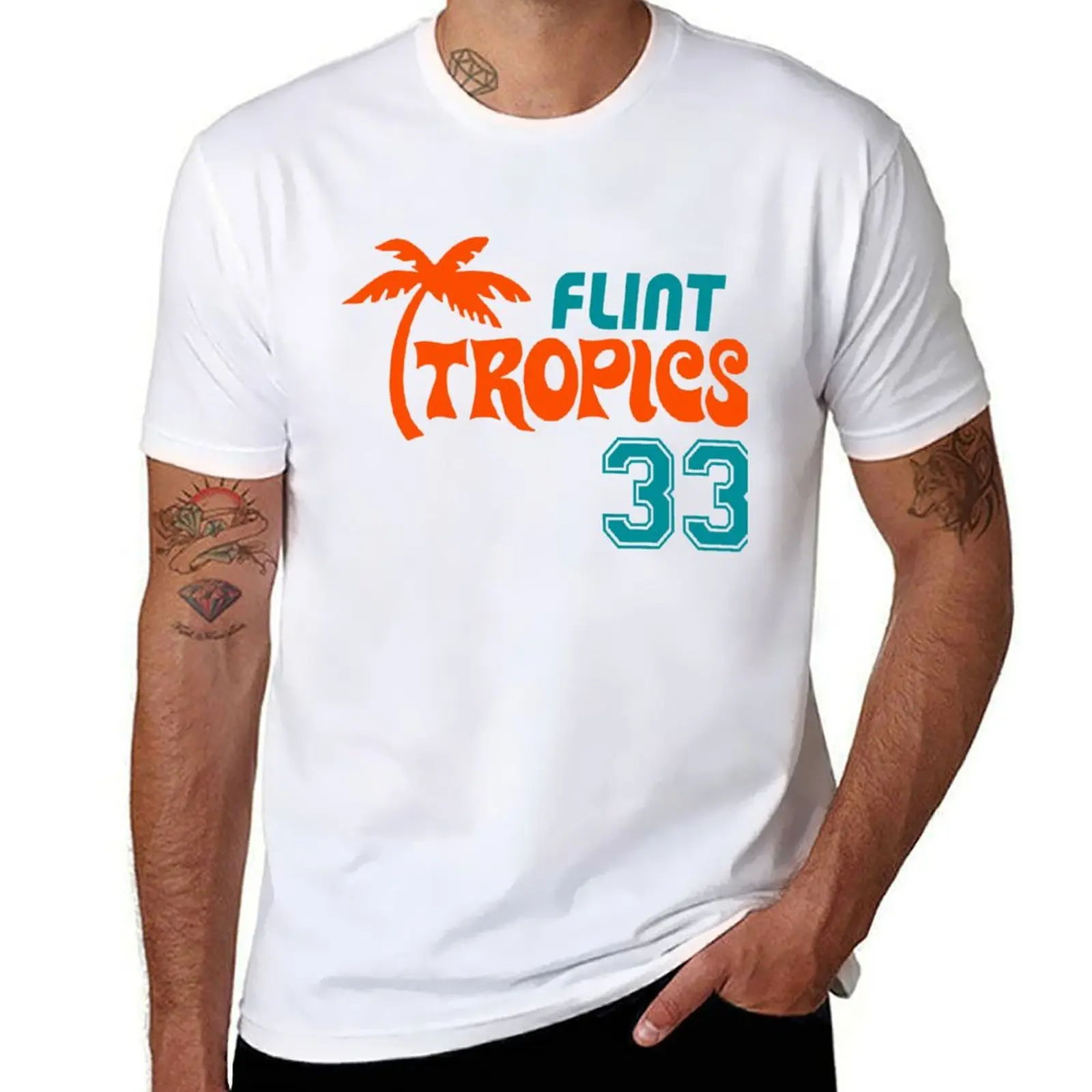 

Flint Tropics, Jackie Moon T-Shirt man graphic t shirt cotton t shirts high quality T-Shirt