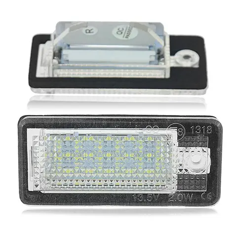차량용 LED 라이센스 번호판 라이트 램프, 흰색, 아우디 A3 S3 8P A4 B6 B7 A5 A6 4F Q7 A8 S8 C6 카브리올레