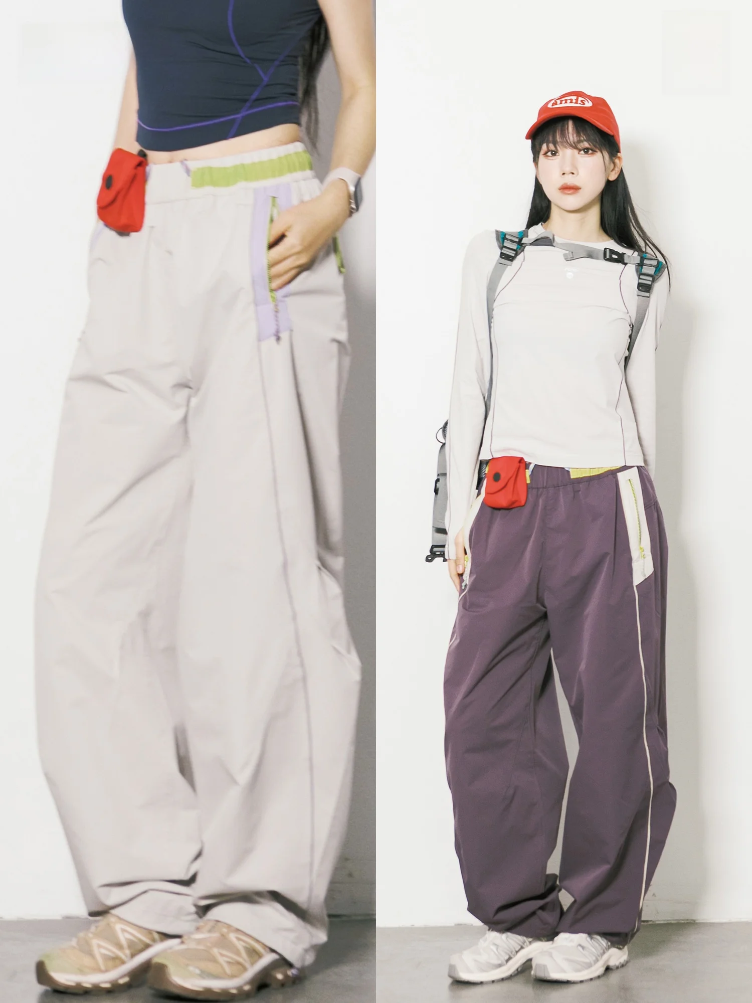 

Мужские уличные рабочие брюки RCDB водонепроницаемые, свободного кроя, быстросохнущие, с лоскутным дизайном, повседневные, для походов, широкие, длинные