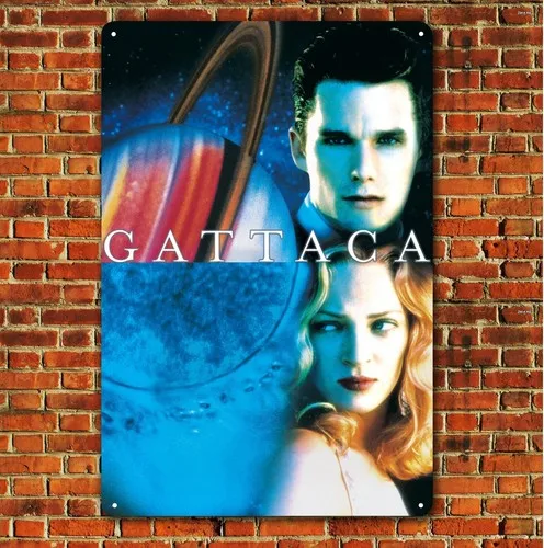 Gattaca Movie Metallposter-Blechschild – 20 x 30 cm große Sammelschilderplatte – Aluminium