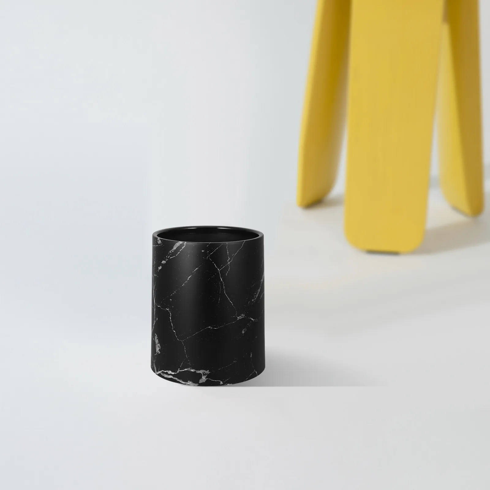 

Мусорное ведро с мраморным узором, двухслойное, пластиковое, с широким отверстием, для дома, ванной, гостиной