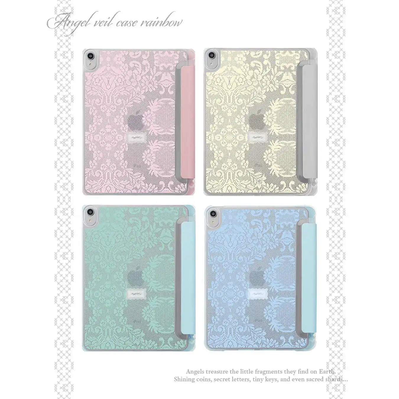 Korean Ins Simple Lace Tablet Cover For iPad 10th 11th Gen 2025 7/8/9 10.2'' For Air 4 5 6 7 11 For Air 2 9.7 Pro 11 Mini 45 6 7