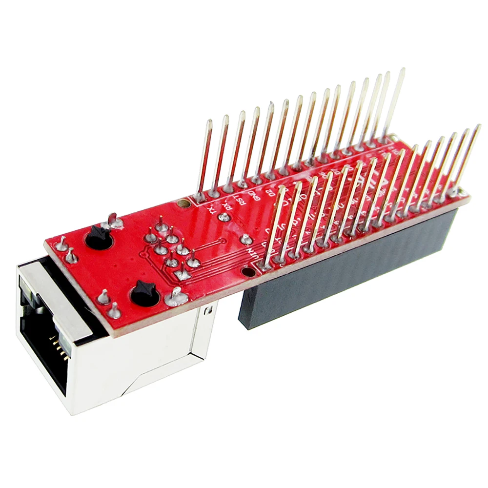 1 шт. ENC28J60 Ethernet-экран V1.0 Nano V3 Ethernet-экран RJ45 HR 911105 Модуль веб-сервера с контактами