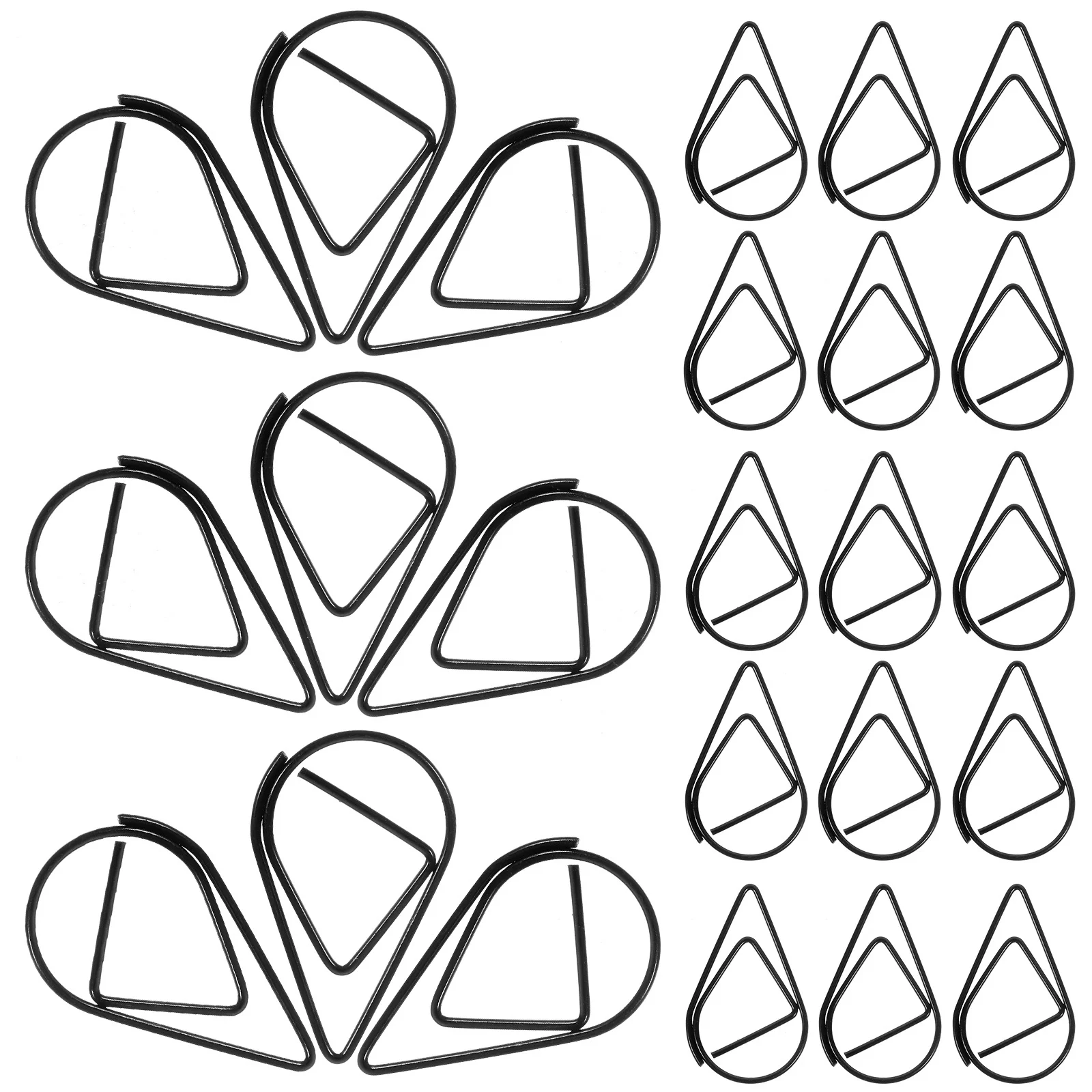 

100pcs Metal Droplet Paper Clips Adorable Small Bookmark Clips For Office School Home Use Document File Fixing Tools Office