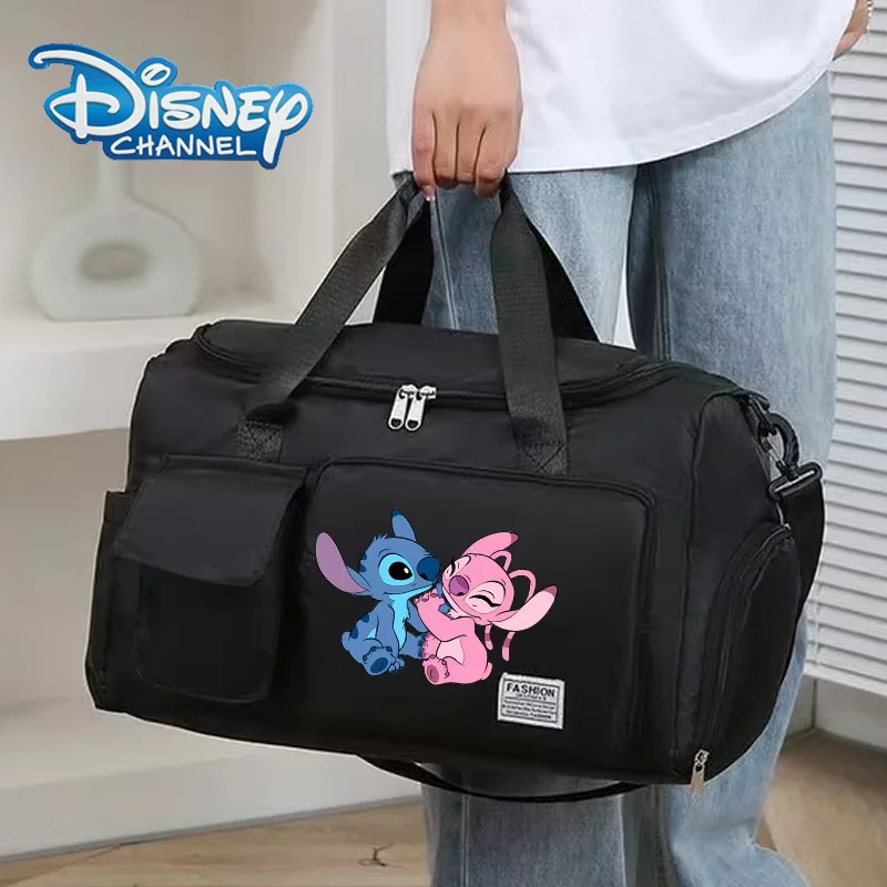 Stitch Carry Travel Bag Disney Large Capacity Gym Weekend Duffle Bags Shoe Compartment Sport Fitness HandBag Girls Boys Gift