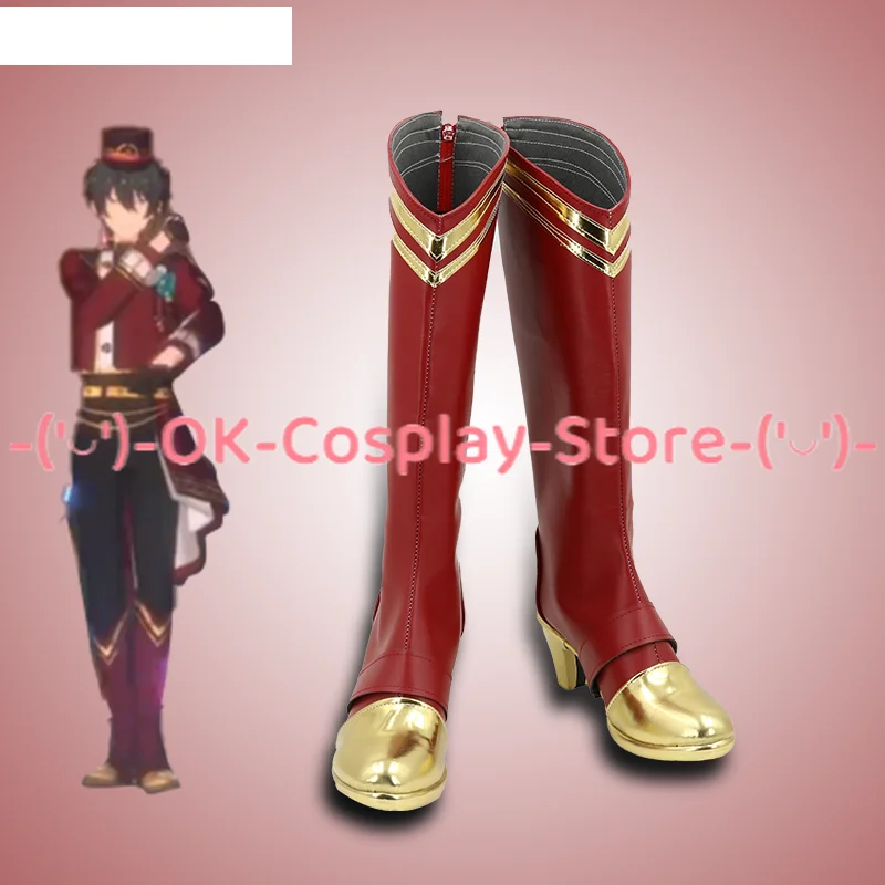 Valkyrie Artistic Partisan Itsuki Shu kagehira mika Cosplay Shoes Game Ensemble Stars Cosplay Boots PU Leather Shoes Custom Made