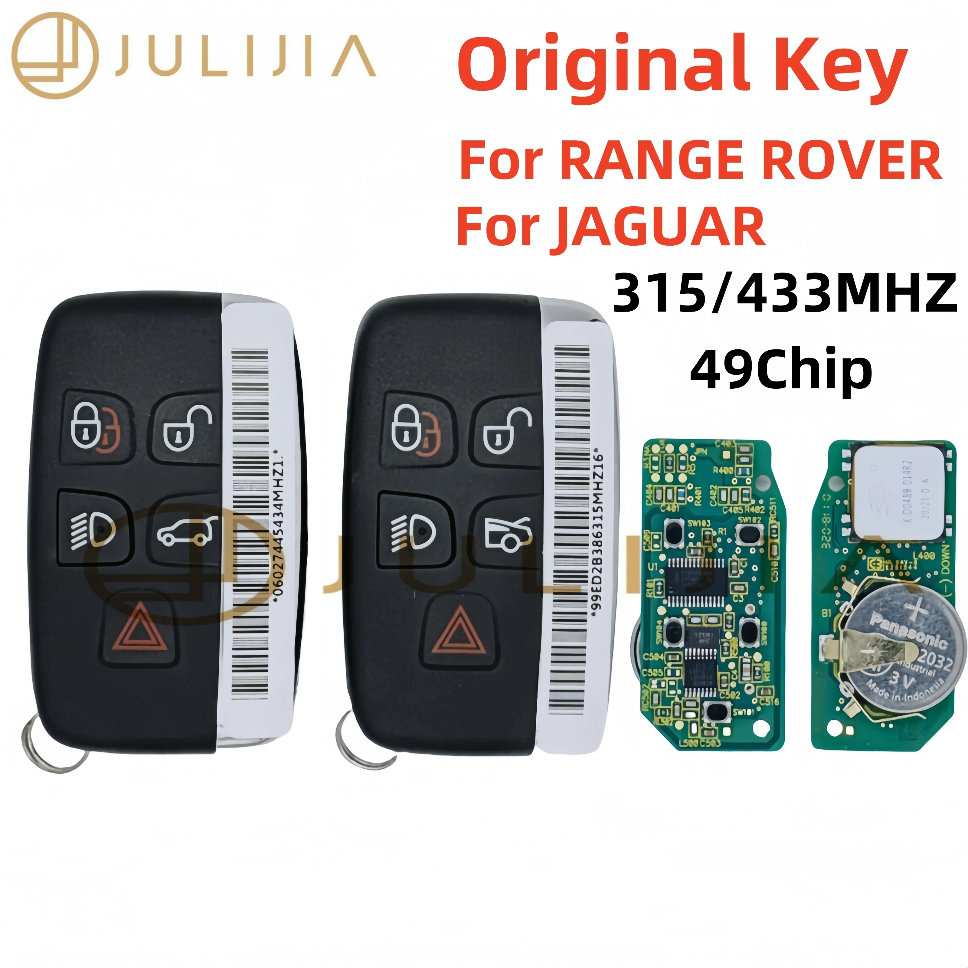 

JULIJIA Original OEM Smart Remote Key fob 315/434MHZ for Land Rover Range Rover Sport Evoque Vogue for Jaguar XJ Xe XF 2010-2020