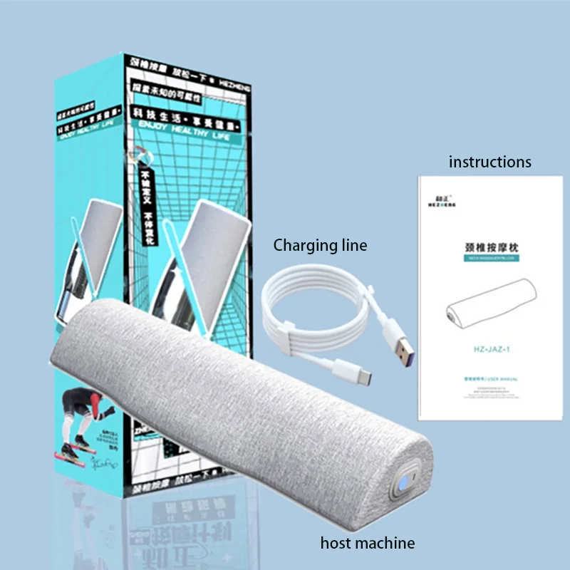 Neck Vibration Massage Pillow Massage Pillow Support Spine Massager Neck Traction Sleep Pillow Protect Cervical Relieves