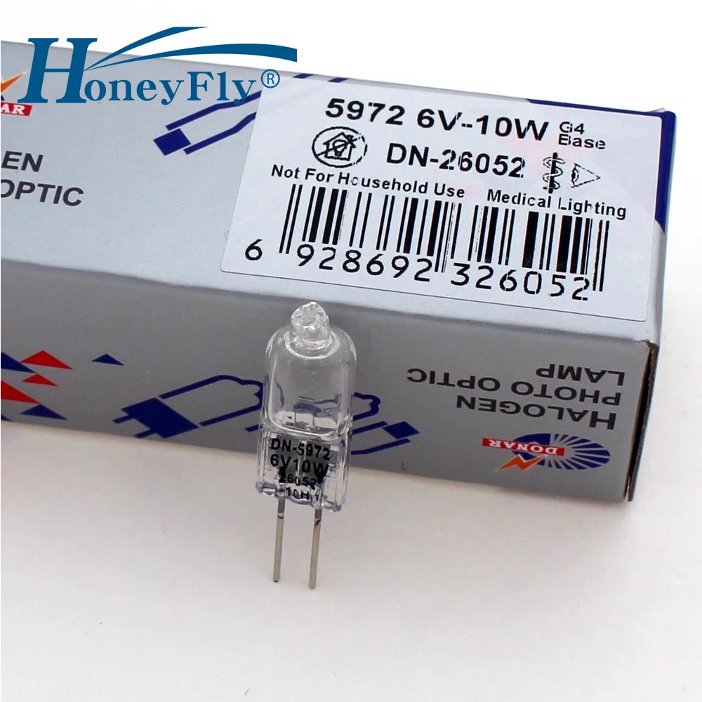 HoneyFly Chemistry Analyzer Halogen Bulb JC 12V 10W 5972 Microscope Halogen Lamp Quartz for American Optic 1120 Olympus 8-C405