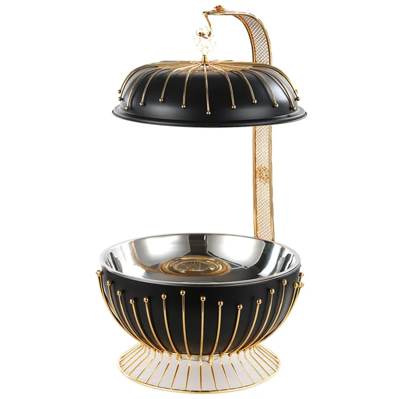 Buffet Supplies 8L Black Stainless Steel 201 Alcohol-Fueled Chaffing Dish Display Hanging Chefing Dishes Modern Luxury RRR for