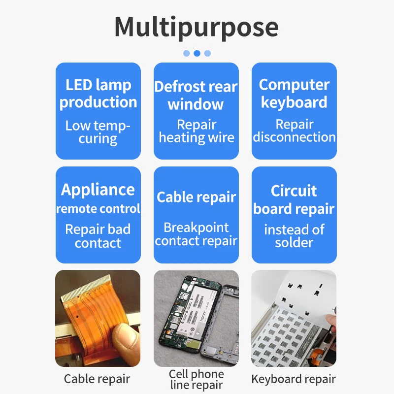 LUXIANZI Conductive Silver Paint Pen Anti-interference Circuit Board Repair DIY High Conductivity Low Resistance Copper Ink Pen