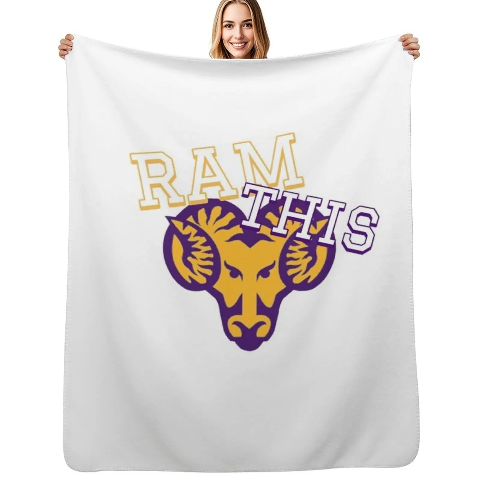 

West Chester University Ram This Throw Blanket For Decorative Sofa Designers christmas gifts Luxury Brand Blankets