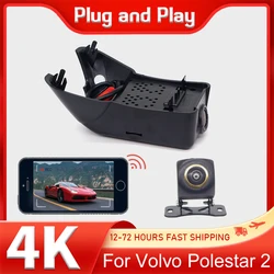 Dash Cam 4K for Volvo Polestar 2 Polestar2 2024~2020,Plug and Play Car DVR Dashcam Camera Video Recorder for Polestar 2