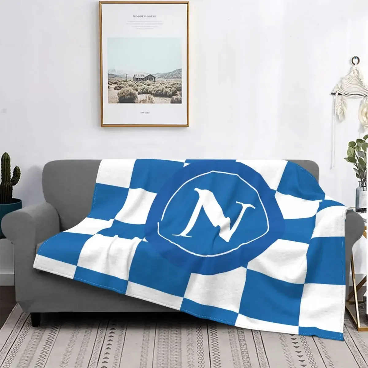 Football Ssc Naples Wool Blanket Creative Throw Blanket for Bed Sofa Couch 200x150cm Plush Thin Quilt blanket