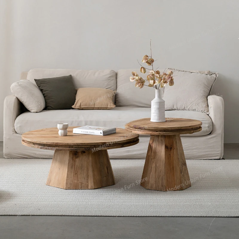 European Centerpiece Coffee Table Design Round Tray Unique Designer Side Table Living Room Minimalist Stolik Kawowy Furniture
