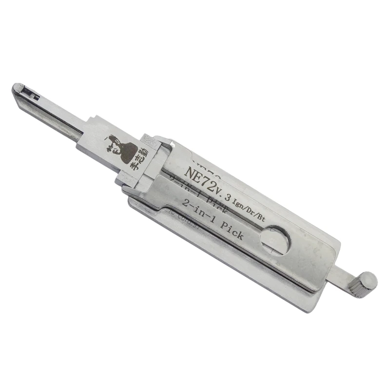 Lishi NE72V.3 2 in 1 Locksmith Tool Lock Pick & Decoder Flat Milling for Peugeot 206 models