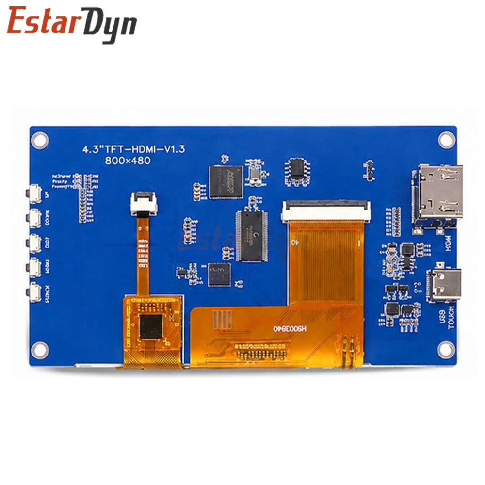 Estardyn 4.3 Inch Color TFT LCD 800x480 Resolution RGB Interface Touch Screen Display Panel Touch Module