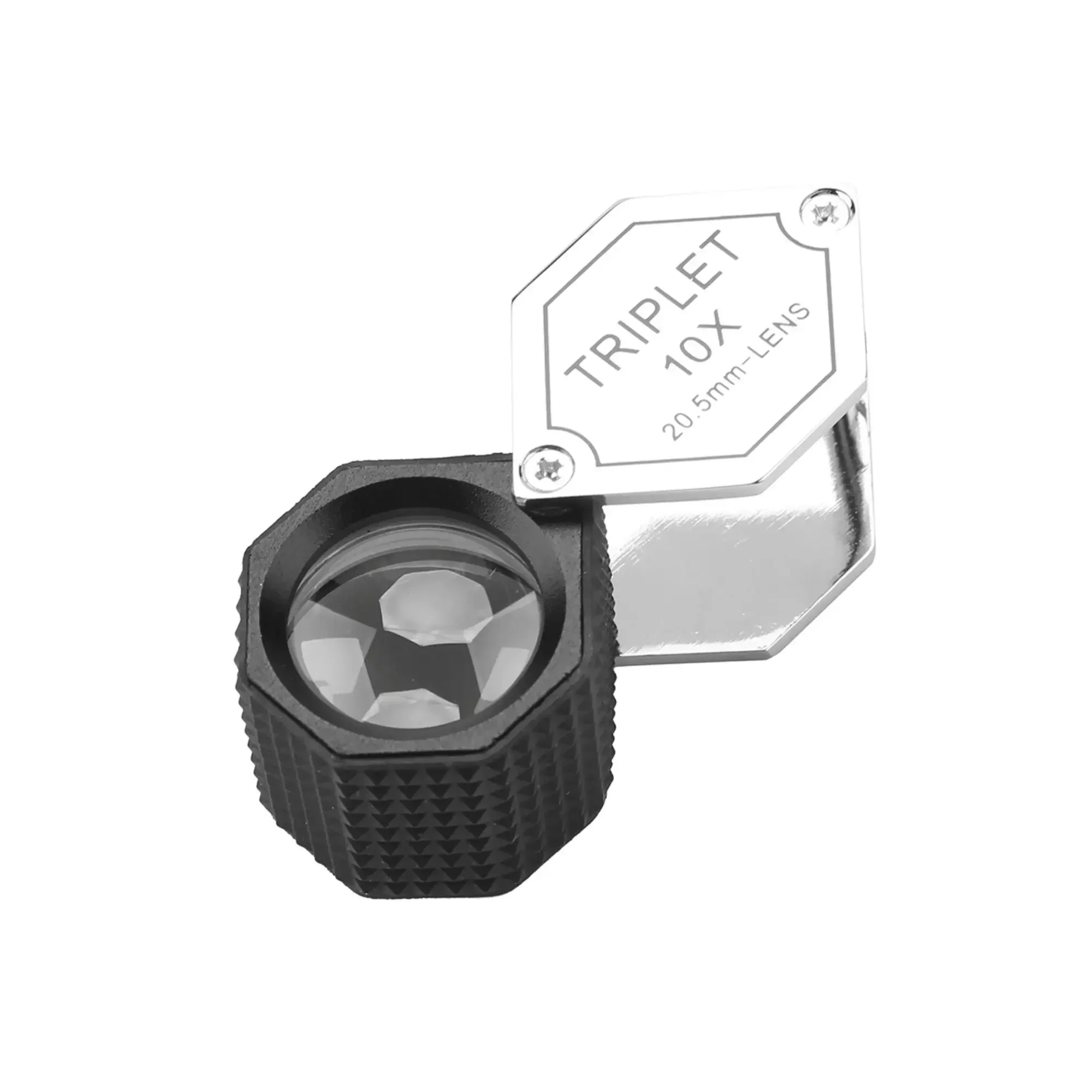 Hexagon 20.5mm Diameter 10x Loupe Triplet Gemstone Magnifier Diamond Grading Eye Magnifying Jewelry Identification Tools Lysuz