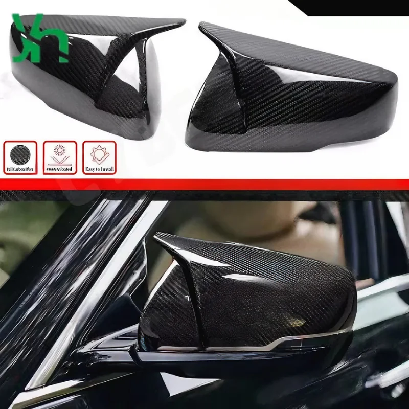 لكاديلاك CTS CT5 CT6 2014-23 غطاء مرآة الرؤية الخلفية ملحق خارجي مرآة الرؤية الخلفية ألياف الكربون مرآة جانبية #2