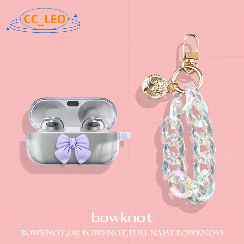 For Technics EAH-AZ100 Case Clear Soft Case Cute Pearl Pendant Panasonic Technics EAH-AZ100 Protective Cover Cartoon Bracelet