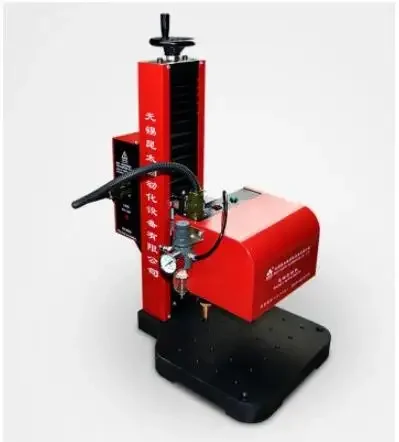 300*200mm Bench pneumatic rotary dot peen marking machine for round surface marking 220V